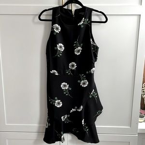 Banana Republic black printed cocktail dress size 4